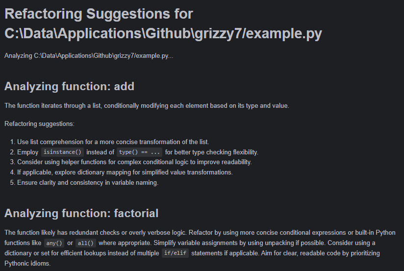 Code Refactoring Example